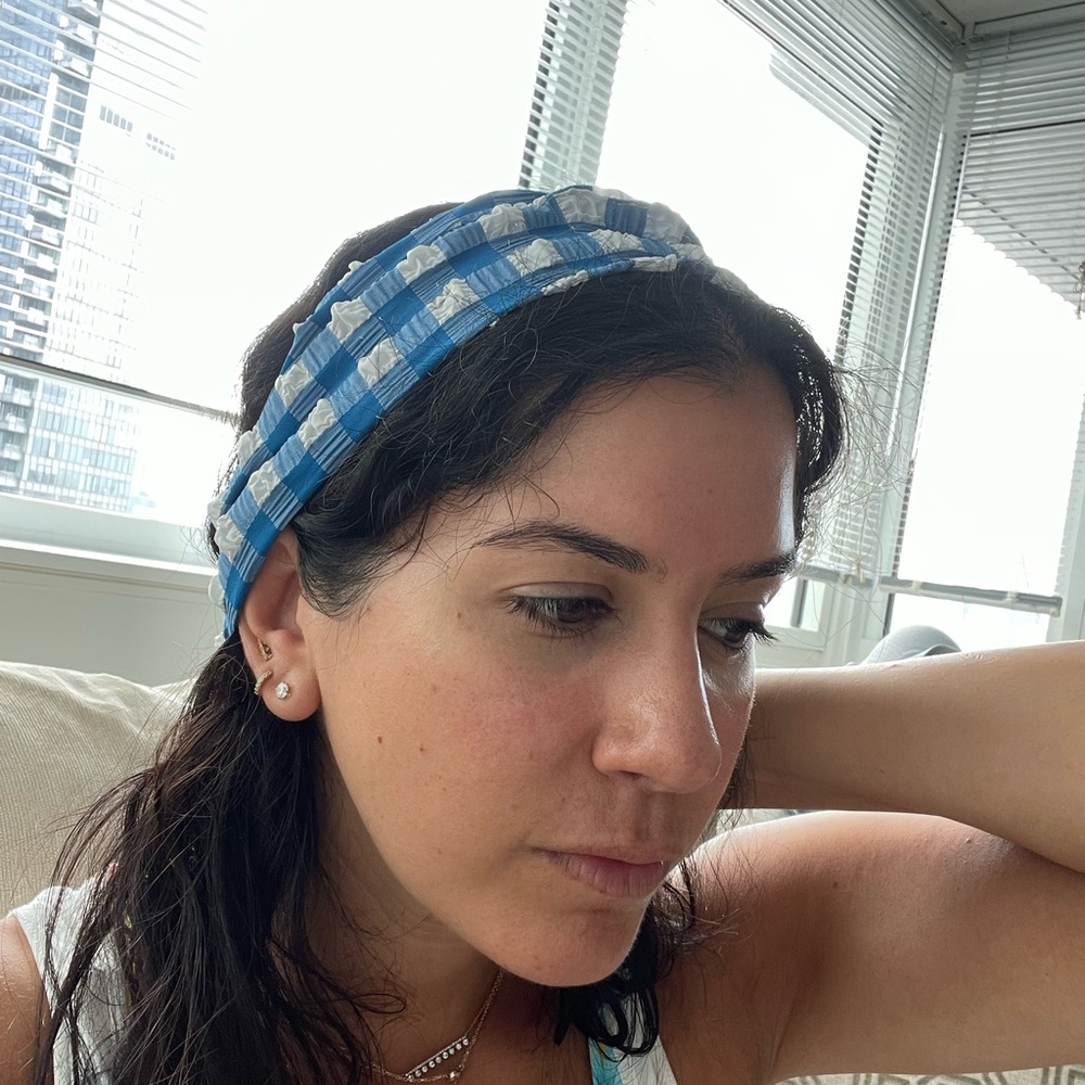 Montce Blue Gingham Headband
